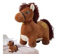 Chinese Horse Plush - Mascot Horse Soft Doll Toy - Soft Stuffed Animal Mascot Plush Toy for Adults Kids Bedroom Nursery Home Shelf Desktop Car Living Room 2026 Chinese New Year Decor