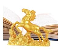 Chinese Horse Year - Auspicious Wealth Figurine, Decorative | Traditional Equine Prosperity Symbol Sculpture, Rare Lunar Animal Luck Icon Mini Figure for bookshelf nightstand