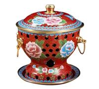 Chinese Hot Pot Single Person Small Copper Pot Hot Pot Chinese Traditional Hot Pot by Commercial Alcohol Cookware Hot Pot(Rosso)