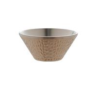 Chinese household round exquisite 304 stainless steel double hammer salad bowl-silver -18cm