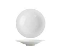 Chinese household simple and exquisite underglaze pure white ceramic tableware -10 "reverse mouth plate