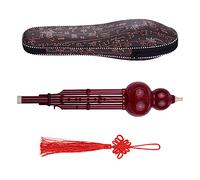 Chinese Hulusi Flute Double Tone Bamboo Wind Instrument with Drone Pipes for Beginners Traditional Chinese Musical Instrument Easy to Play Folk Music Instrument
