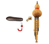 Chinese Hulusi Flute Wind Instrument with Storage Bag Case for Beginner Chinese Musical Instrument Traditional (Color : C key)