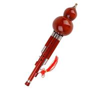 Chinese Hulusi Wind Instrument All Mahogany Detachable Handmade Hulusi Flute with Professional(B Flat)
