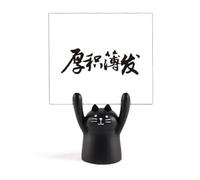 Chinese idioms encouaccumulate Whole Memo Holder Cartoon Black Cat Stand Decoration