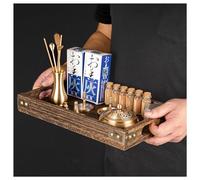 Chinese Incense Burner Kit, Powder Incense Burner,Incense Mold Tool Kit Pure Copper, Home Fragrance Accessory with Incense Mold Tools, Brass Incense Burner for Yoga Meditation