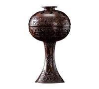 Chinese Incense Burner, Metal Candle Diffuser, Aromatherapy Sculpture Accent, Decorative Desk Statue, Meditation Decoration for Yoga Room, Hotel, Temple, Ceremony, Spa Space, 2.05x2.05x3.66 inches