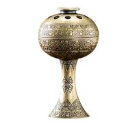 Chinese Incense Burner, Metal Candle Diffuser, Aromatherapy Sculpture Accent, Decorative Desk Statue, Meditation Decoration for Yoga Room, Hotel, Temple, Ceremony, Spa Space, 2.05x2.05x3.66 inches
