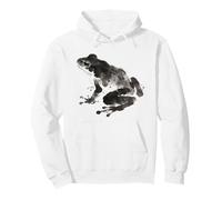 Chinese Ink Brush Frog Peaceful Calming Art Pullover Hoodie