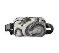 Chinese ink painting art dragon cute sachet kidney for businesswoman waterproof with adjustable strap for travel shopping running couple hombre de, Chinese ink painting dragon art, Chinese Ink