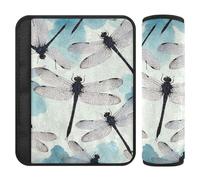 Chinese Ink Painting Art Dragonfly 2 Pack seat Belt Padding Shoulder Strap More Comfort Driving for Backpack Protector para cinturón de carro