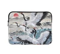 Chinese Ink Painting Sun Crane Laptop Sleeve Case 15-16 Inch Concise Laptop Sleeves Computer