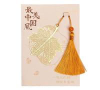 Chinese Inspired Carved Metal Hollow Out Bookmarks Collection Designs Book Marker for Readers Collectors Maple Vein Bookmarks