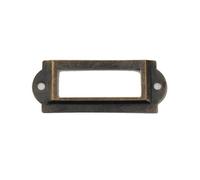 Chinese Iron Plate Antique Label Business Card Drawer Decorative Frame Gift Box Iron Frame Handle(2-10pcs)