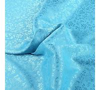 Chinese Jacquard Brocade Fabric Ancient Floral Satin Fabric DIY (Sky Blue, Sold by the Meter)