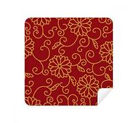 Chinese Japanese Style Asia Flowers Bight Pattern Glasses Cleaning Cloth Phone Screen Cleaner Suede Fabric 2pcs