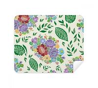Chinese Japanese Style Flowers Leaves Pattern Phone Screen Cleaner Glasses Cleaning Cloth 2pcs Suede Fabric