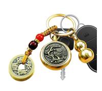 Chinese Keychain Gourd Car Keychain | Feng Shui Gourd Keychain, Brass Gourd, Lucky Coin, Bring Good Luck and Wealth, Chinese Style Decorative Pendant
