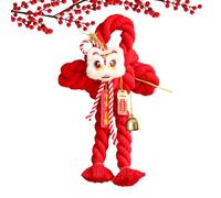Chinese Knot - 2025 Blessing Traditional Cotton Rope Wall Hanging - Chinese New Year Ornament | Spring Festival Decorative Pendant | Lunar New Years Snake Year Blessing Ornament | Door Window