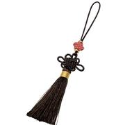 Chinese Knot Feng Shui Decoration,5Pcs Red Chinese Knots DIY Jewelry Curtain Bag Decorative Accessories Pendant Chinese knot (Color : Deep Coffee, Size : 1 SIZE)