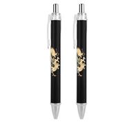 Chinese Kung Fu Cock Rooster Beer Pens Retractable Ballpoint Pen Work Ball Points Writing Supplies Home Office 2 PCS