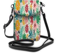 Chinese Lady Bird Small Cell Phone Purse Retro Style Floral Crossbody Bag for Women Wallet Purses and Handbags Blue and White