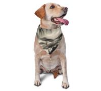 Chinese Landscape Painting Dog Bandana Pet Scarf Accessories for Small Medium Dogs Cats Photo Prop, Triangle Pet Bandanas Adjustable Puppy Bib Washable Dog Kerchief Puppy Neckerchief