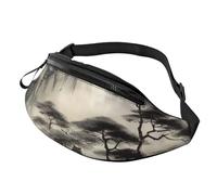 Chinese Landscape Painting Fanny Pack for Men Women Crossbody Waist Bag Waterproof Sports Belt Bag Outdoor Hip Pack