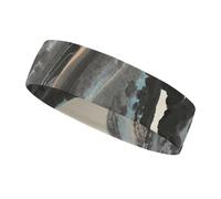 Chinese Landscape Painting Headbands for Women & Men Sports Headband, Fits All Head Sizes, Ultra Absorbent & Non-Slip Sweatband for Running, Yoga, Gym