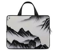 Chinese Landscape Painting Laptop Sleeve Ultra-Thin, Lightweight & Waterproof 13inch Laptop Bags, Durable Neoprene Material, Portable Protective Computer Bag with Hand Strap