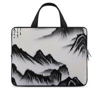 Chinese Landscape Painting Laptop Sleeve Ultra-Thin, Lightweight & Waterproof 15inch Laptop Bags, Durable Neoprene Material, Portable Protective Computer Bag with Hand Strap