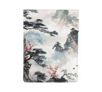 Chinese Landscape Painting Printed Laptop Sleeve Bag 13-Inch - Leather Laptop Sleeve Case Shockproof Protective Computer Cover Bag
