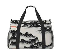 Chinese Landscape Painting Travel Bag, Weekender Bags For Women Men For Outdoor Adventures, Ideal For Camping And Hiking, Black, One Size