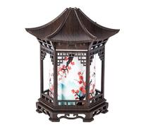 Chinese Lantern Chinese Lantern Essential Oils Diffuser & Night Light, 160ml Room Humidifier with Dual Mist Modes, Warm/Cool Led, Dark Wood Grain
