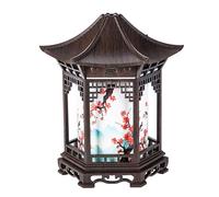 Chinese Lantern Essential Oils Diffuser & Night Light, 160ml Room Humidifier with Dual Mist Modes, Warm/Cool Led, Dark Wood Grain