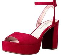 Chinese Laundry Women's Theresa Heeled Sandal, Lollipop Red Suede, 6.5 UK