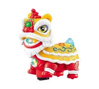 Chinese Li On Dance Toys El Ectric Li On Dance With Lights And Music Funny Shaking Heads Li On Dance Toys For Kids Chinese Year Decorations (Yellow, 22x11x21cm)