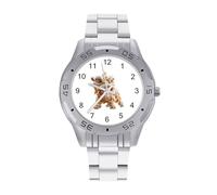 Chinese Lion Dance Men's Watches Stainless Steel Watch Strap Analog Quartz Watch Business Wristwatches
