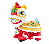 Chinese Lion Dance Toy - Traditional Lucky Lion Model with Vibrant Cultural Display Pieces of Light and Sound | Animated Ornament for Home Setup, Celebration Event, or Festive Room Decoration