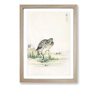 Chinese Little Bittern Bird by Numata Kashu Framed Print | A2 Oak Framed Wall Art | Ready to Hang | Modern Nature Picture | Living Room Bedroom Lounge Office
