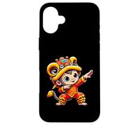 Chinese Lunar New Year 2025 Dabbing Monkey Lion Dance Case for iPhone 16 Plus