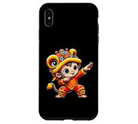 Chinese Lunar New Year 2025 Dabbing Monkey Lion Dance Case for iPhone XS Max