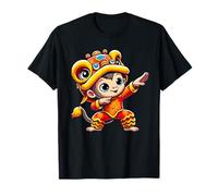 Chinese Lunar New Year 2025 Dabbing Monkey Lion Dance T-Shirt