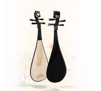 Chinese Lute, Handmade Pipa, 4-String Lute, Performance String Instrument, Pipa for Beginners, Gift for Musicians black L