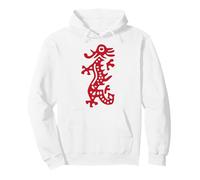 Chinese Mah Jong Red Dragon Tile Mahjong Costume Pullover Hoodie
