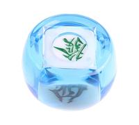 Chinese Mahjong Dice Set, Polyhedral Multi Sided Game Dice for Party Entertainment, Card Room Accessories- Clear Blue