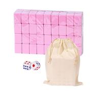 Chinese Mahjong Set - Mini Travel Table Game, 144 Traditional Melamine Resin Tiles, Large Carry Bag, Festival Set with Clear Symbols | Entertainment Leisure Game for Am