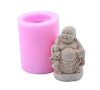 Chinese Maitreya Buddha Bodhisattva Silicone Candle Mold Avalokitesvara Candle Mould, Chocolate Fondant Soap Baking Mold,Cake Topper Decorating Mould Tool,Polymer Aromatherapy Craft Clay Mould