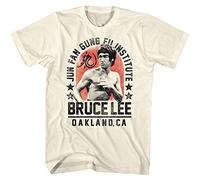 Chinese Martial Arts Icon Jun Fan Gung Fu Institute Adult T-Shirt Tee, Off-White, Medium