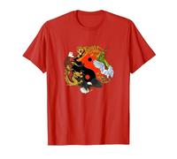 Chinese Martial Arts - The Seven Animals Forms T-Shirt, Men, Red, XX-Large